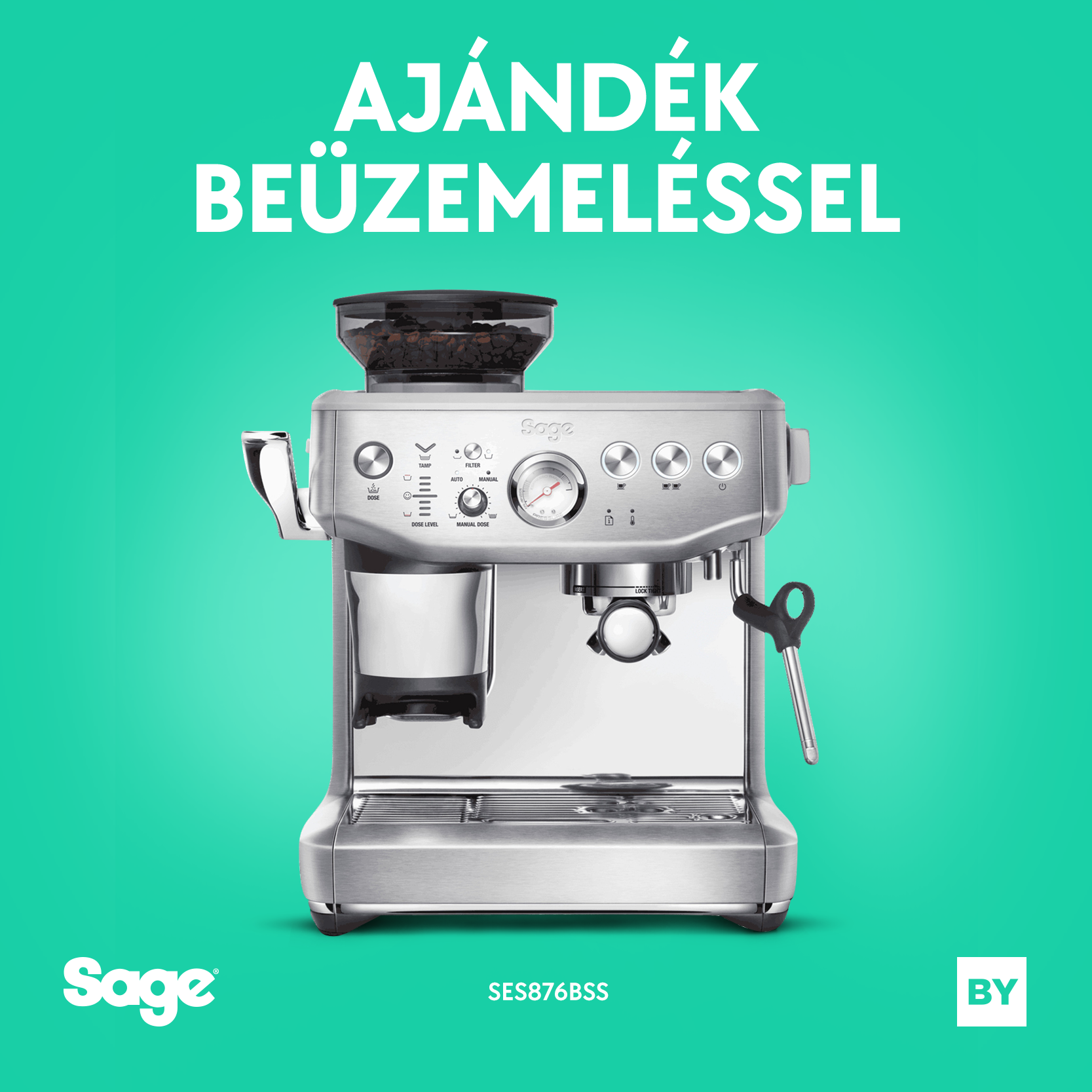 .Sage SES876BSS - The Barista Express™ Impress